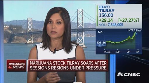 Pot Stock Tilray Up 30% After Jeff Sessions Resigns